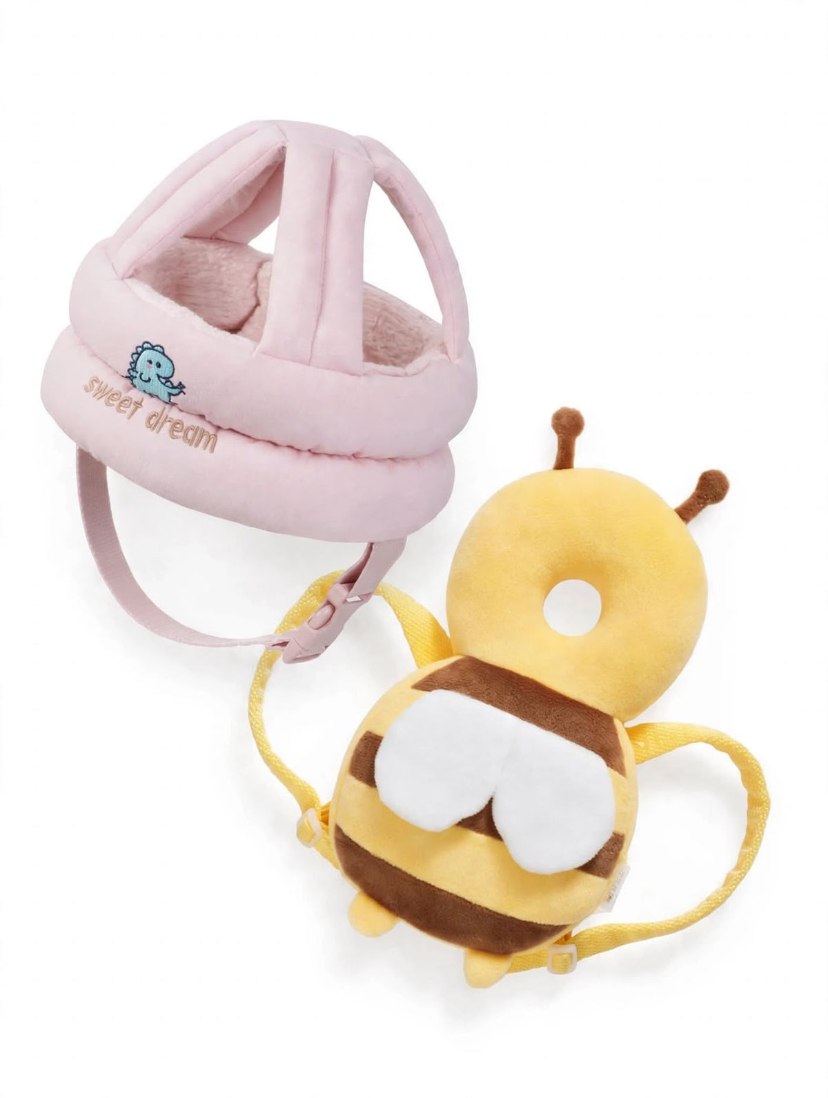 COMBO SEGURIDAD PARA BEBÉ CASCO + MOCHILA ANTICAÍDA (2 EN 1)