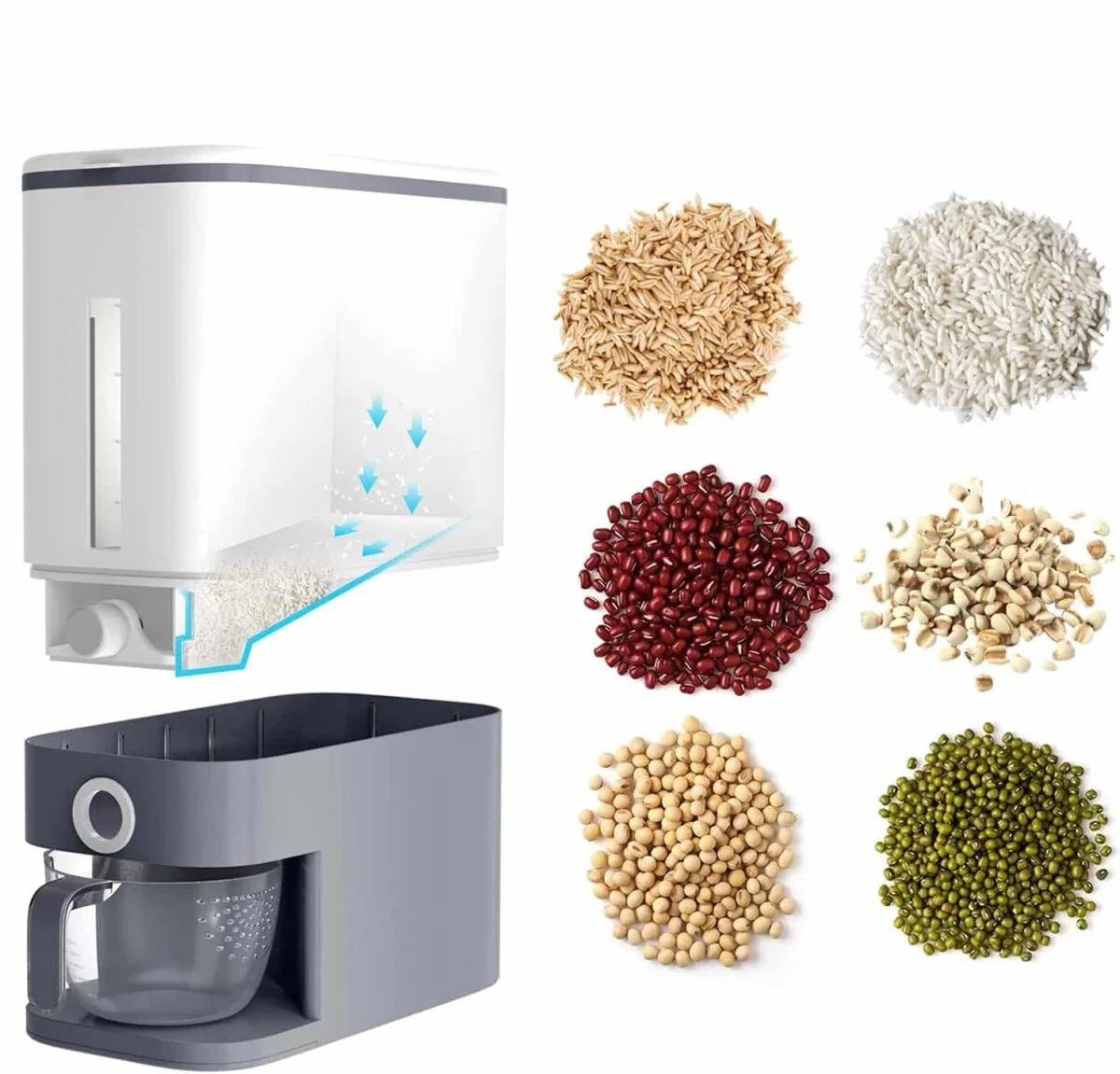 DISPENSADOR DE ARROZ DE 22 LIBRAS